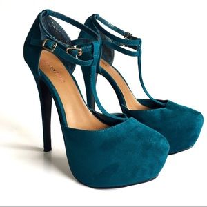 Just fab teal 6 inch heels in women’s size 7.5